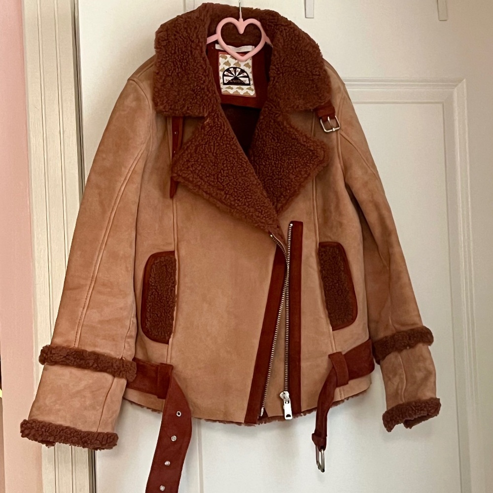 Scotch & Soda Suede biker winter jacket